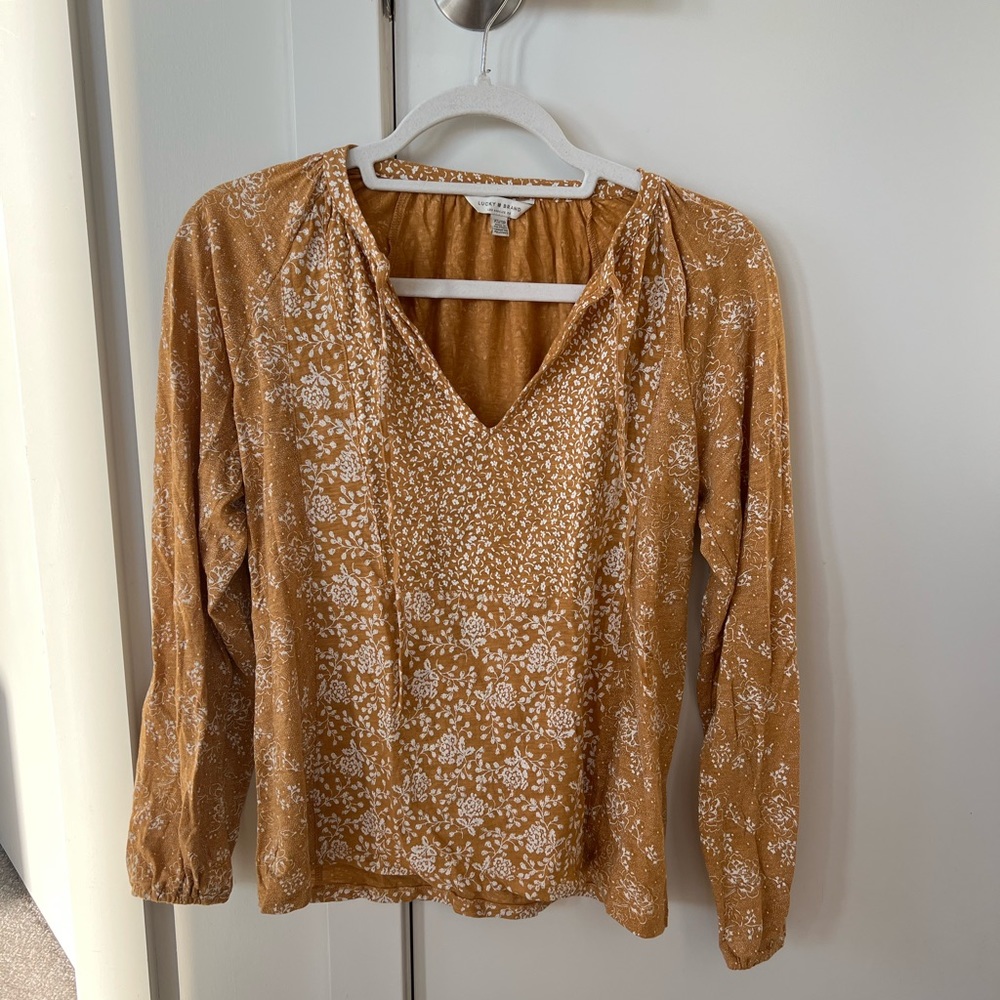 Lucky Brand yellow blouse